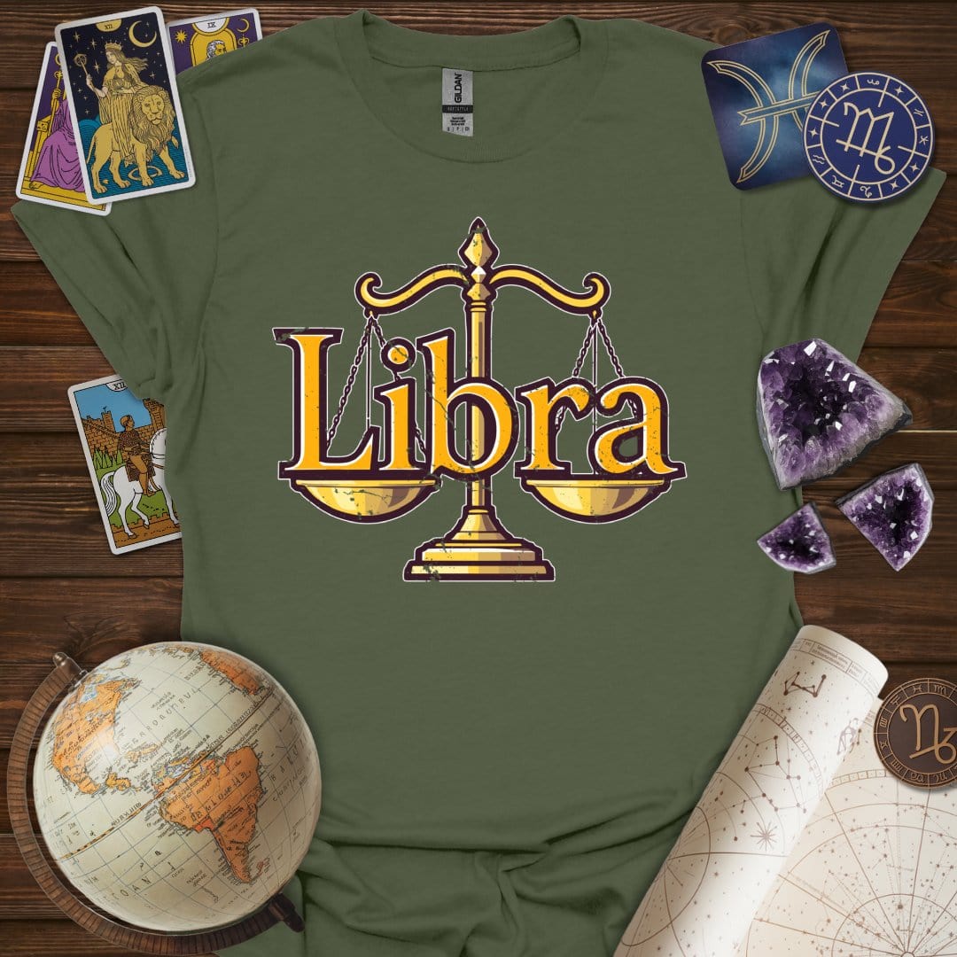 Printify T-Shirt Military Green / S Libra Legacy T-Shirt