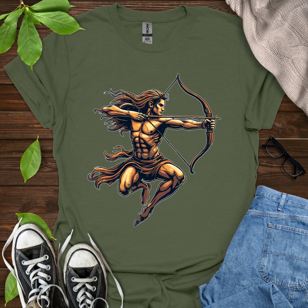 Printify T-Shirt Military Green / S Sagittarius - Graphic