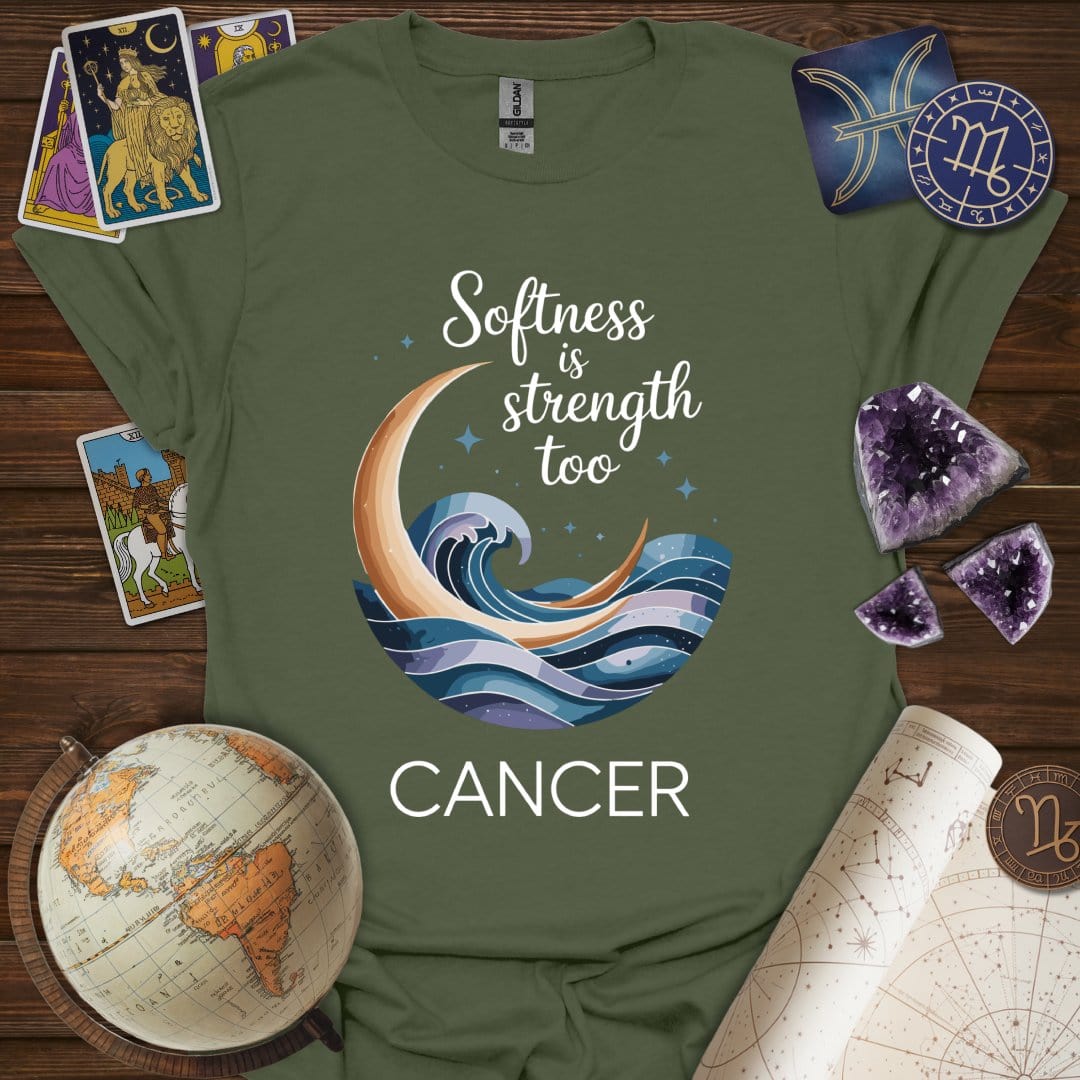Printify T-Shirt Military Green / S Softness is Strength T-Shirt
