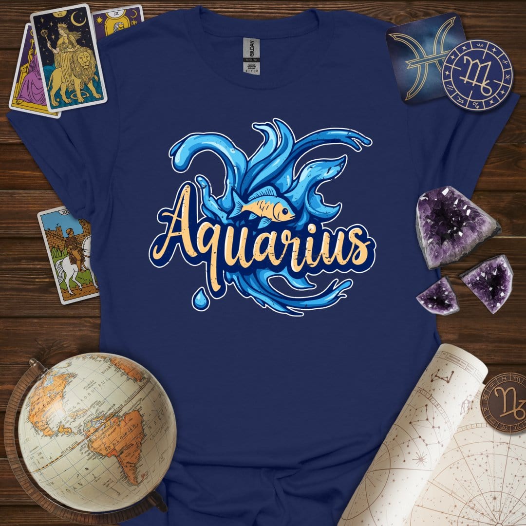 Printify T-Shirt Navy / S Aquarius Legacy T-Shirt