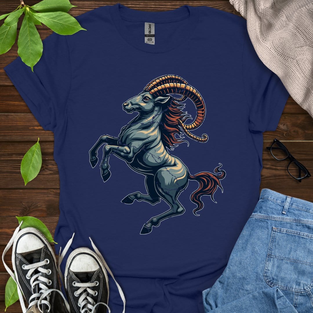 Printify T-Shirt Navy / XS Capricorn - Graphic