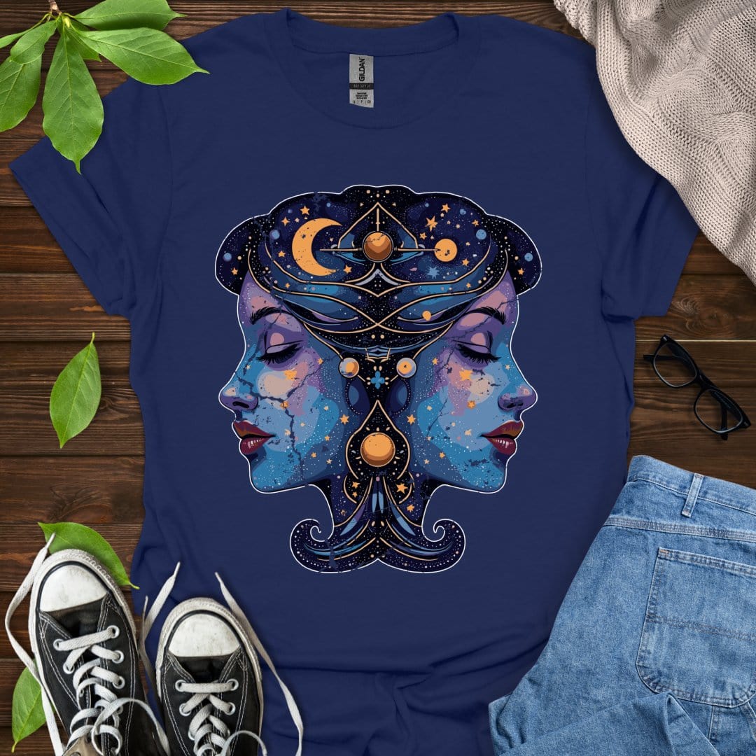 Printify T-Shirt Navy / XS Gemini - Graphic