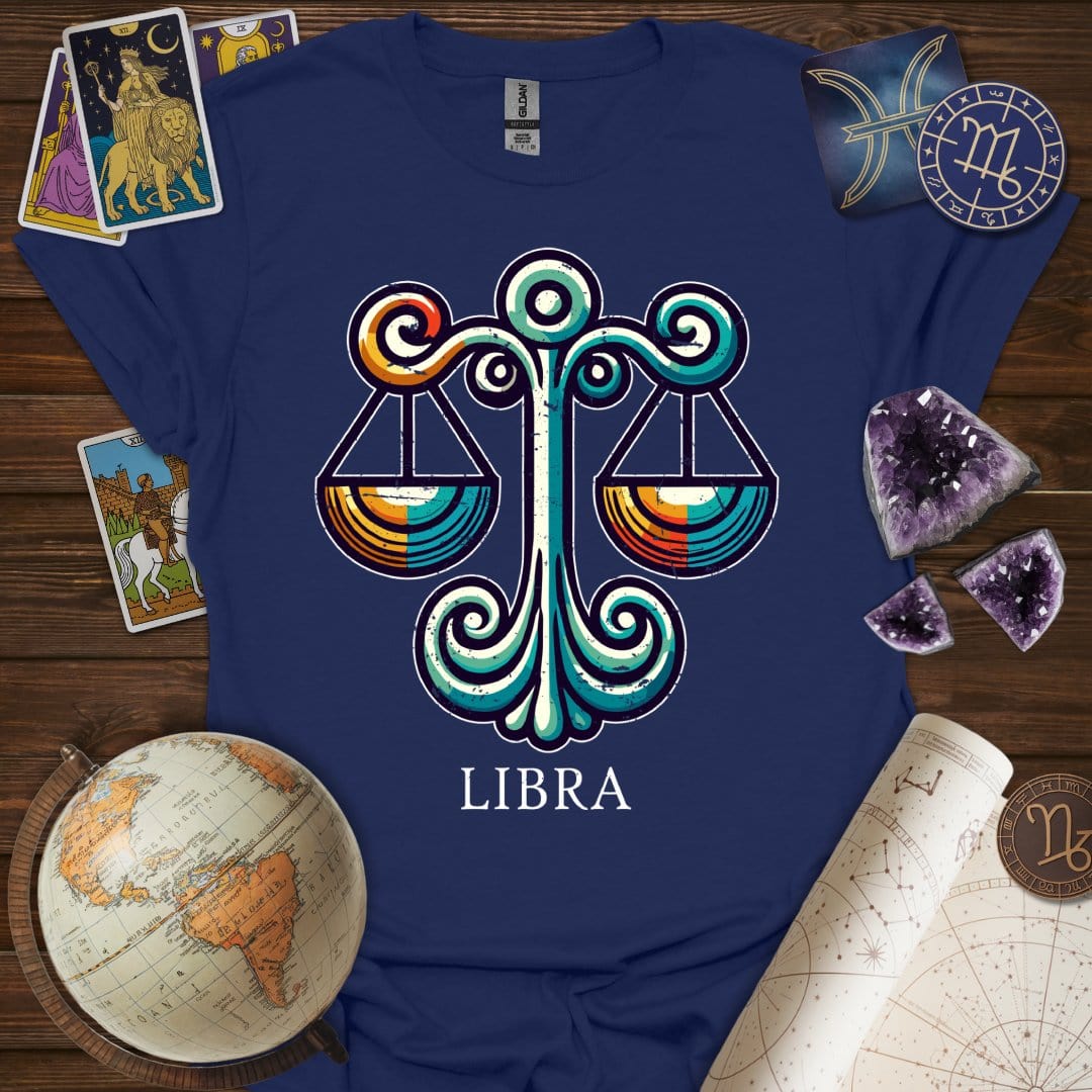 Printify T-Shirt Navy / XS Libra Icon T-Shirt