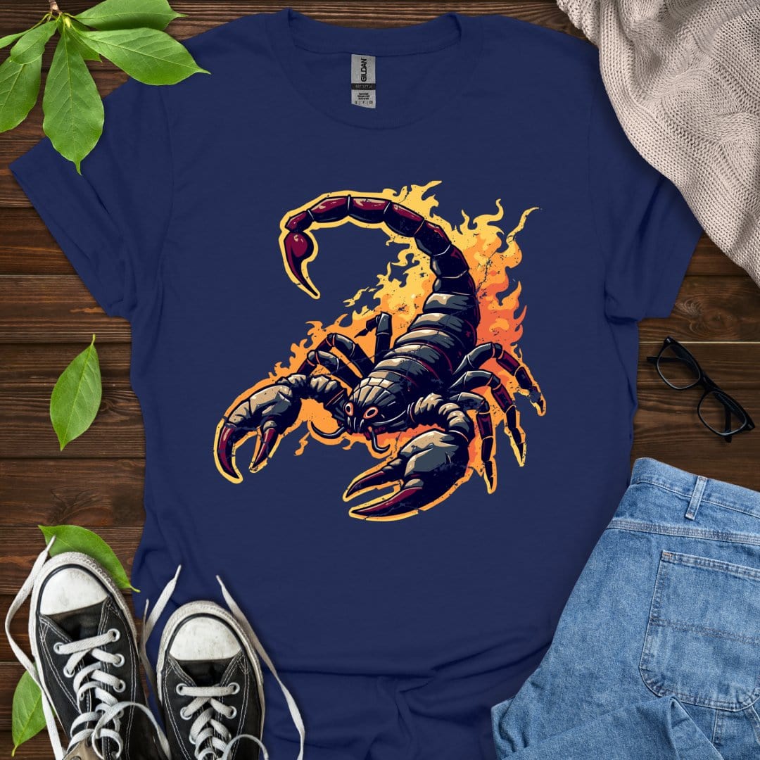 Printify T-Shirt Navy / XS Scorpio - Graphic