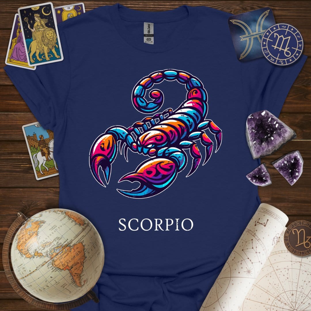 Printify T-Shirt Navy / XS Scorpio Icon T-Shirt