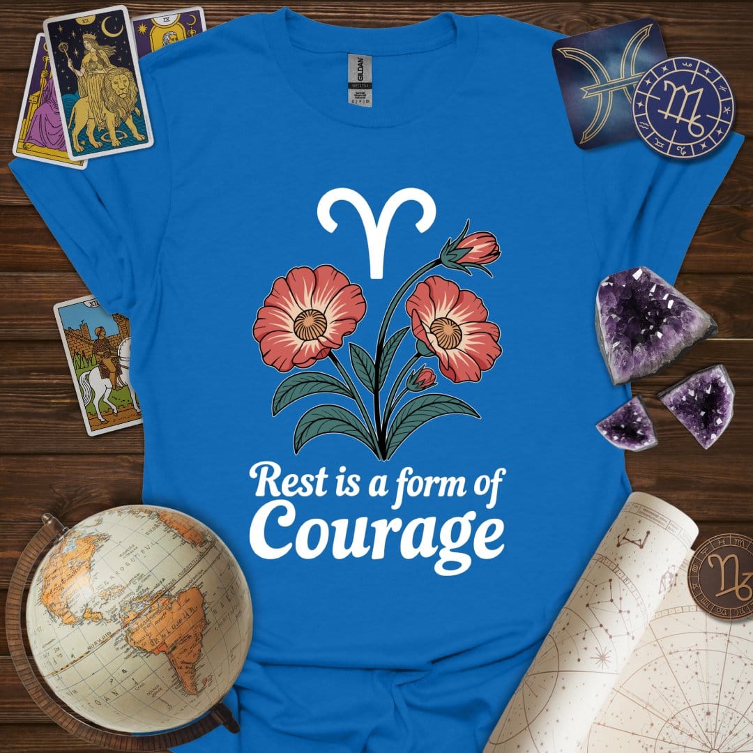 Printify T-Shirt Royal / S Aries Courage T-Shirt
