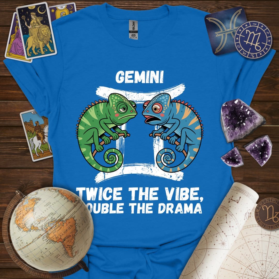 Printify T-Shirt Royal / S Gemini Twice The Vibe T-Shirt