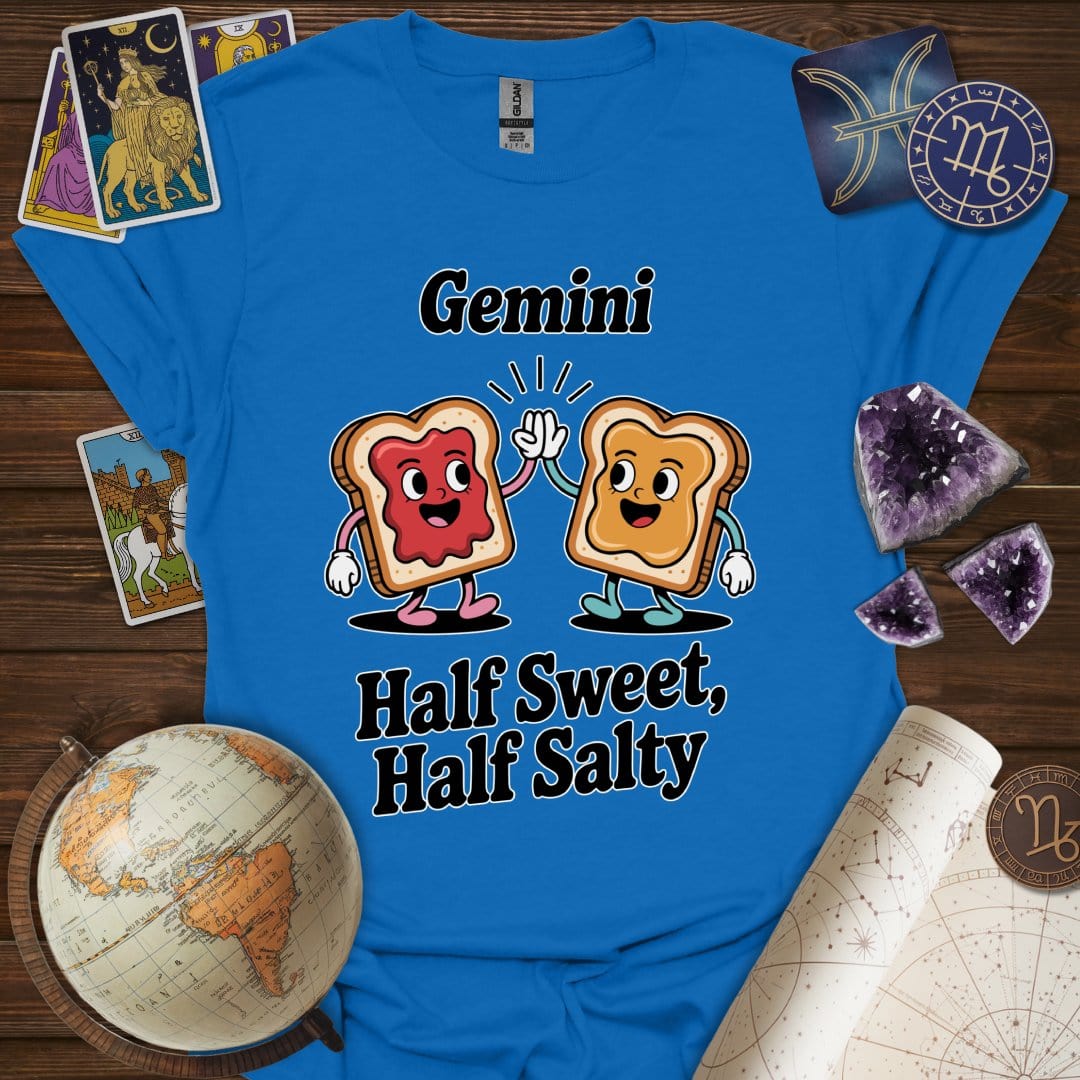 Printify T-Shirt Royal / S Gemini Zodiac Bread T-Shirt