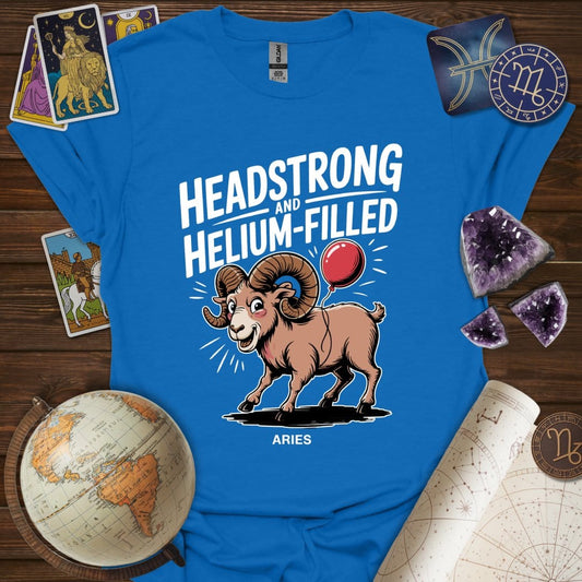 Printify T-Shirt Royal / S Headstrong and Helium Filled T-Shirt