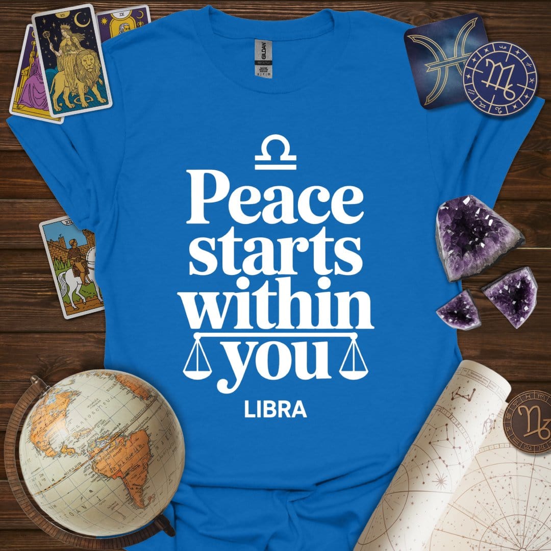 Printify T-Shirt Royal / S Peace Starts Within T-Shirt