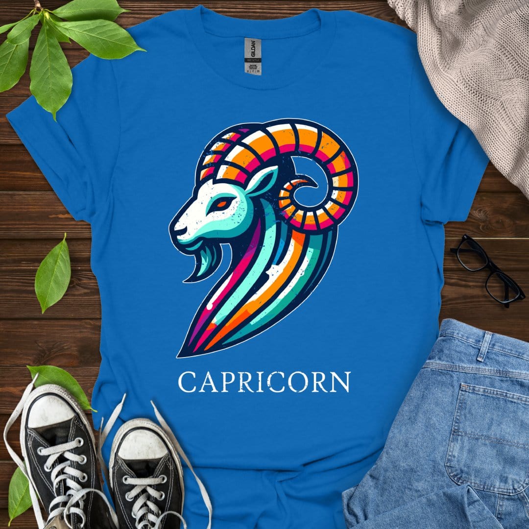 Printify T-Shirt Royal / XS Capricorn (Simple)