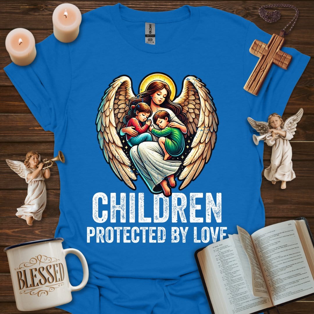 Printify T-Shirt Royal / XS Children Protected By Love T-Shirt