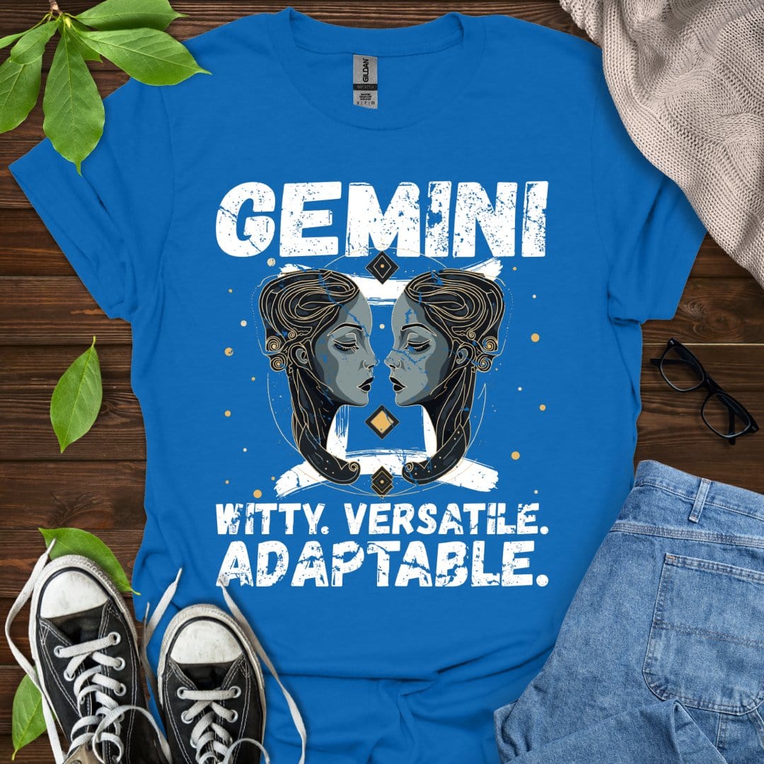 Printify T-Shirt Royal / XS Gemini - Witty. Versatile. Adaptable.