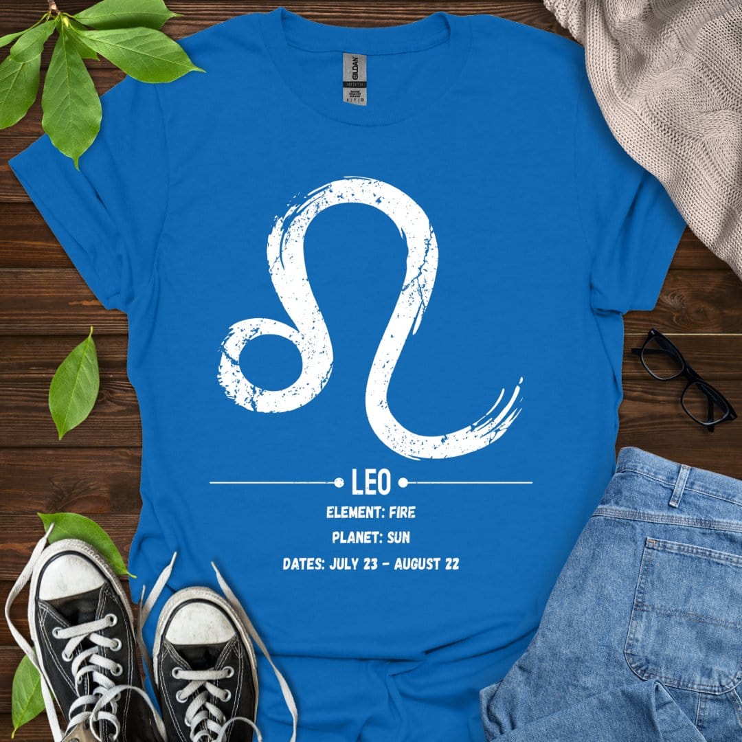 Printify T-Shirt Royal / XS Leo Glyph