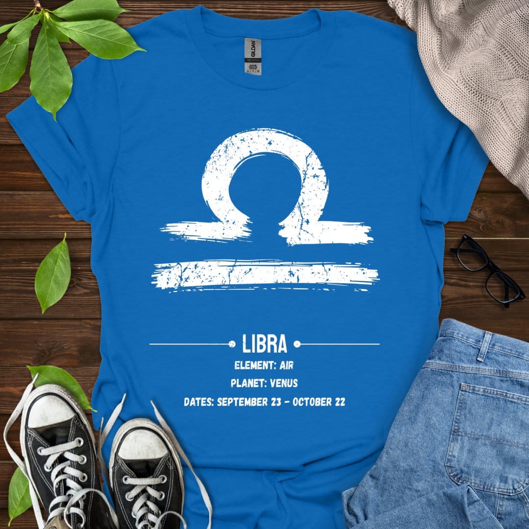 Printify T-Shirt Royal / XS Libra Glyph