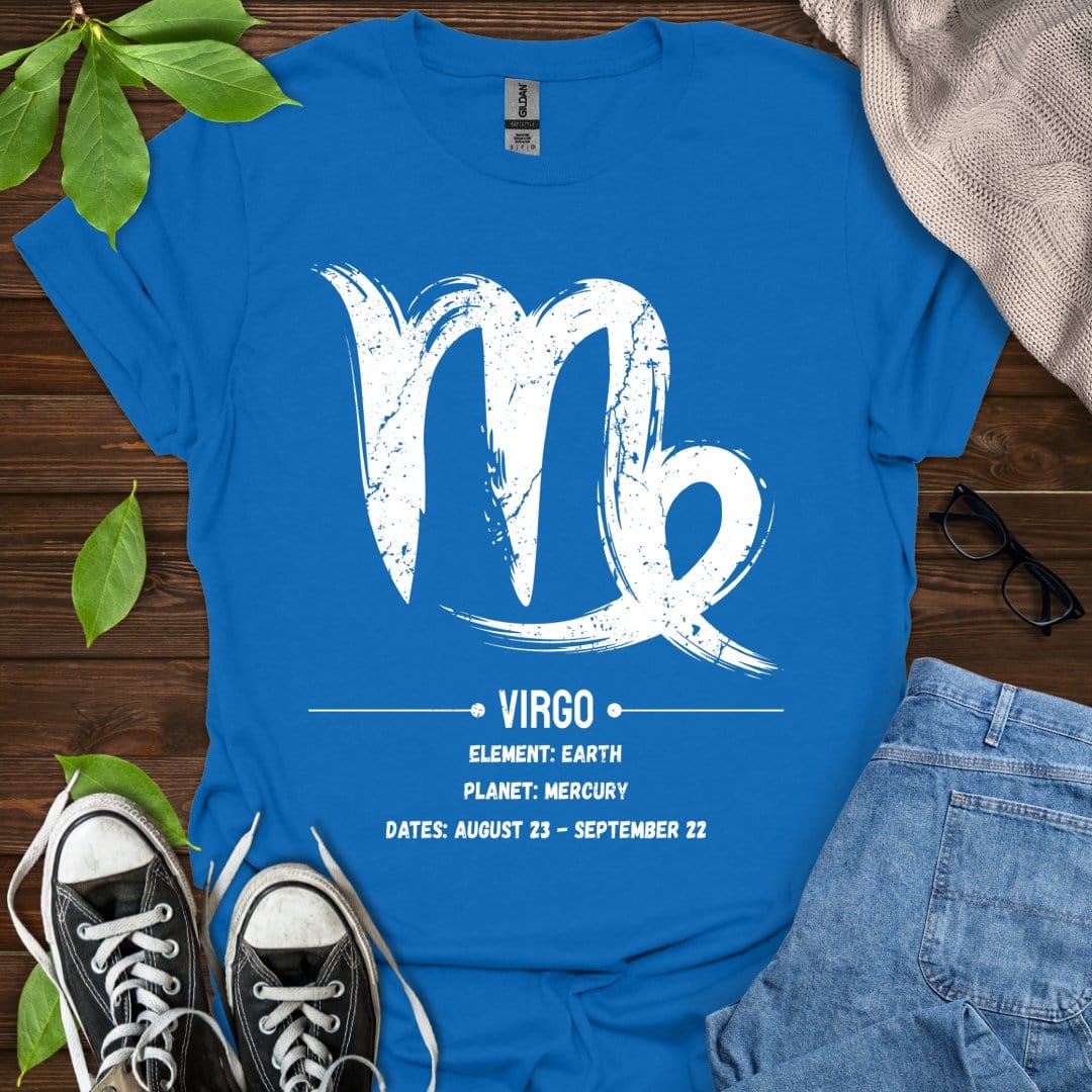 Printify T-Shirt Royal / XS Virgo Glyph
