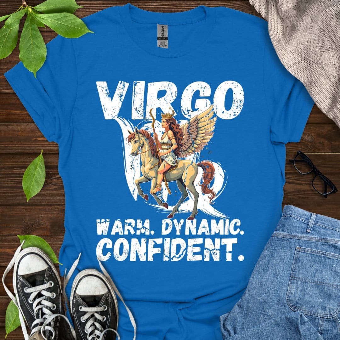 Printify T-Shirt Royal / XS Virgo - Warm. Dynamic. Confident.