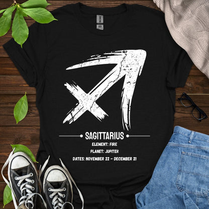 Printify T-Shirt Sagittarius Glyph