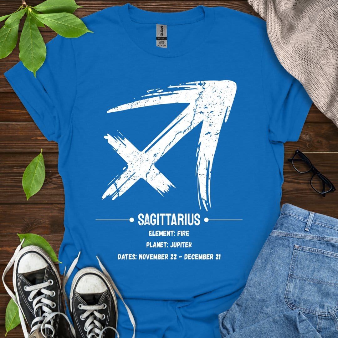 Printify T-Shirt Sagittarius Glyph