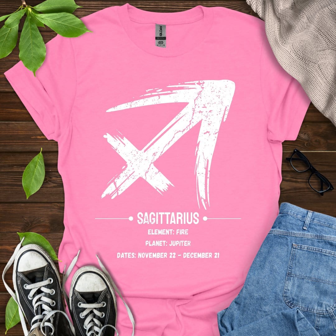 Printify T-Shirt Sagittarius Glyph