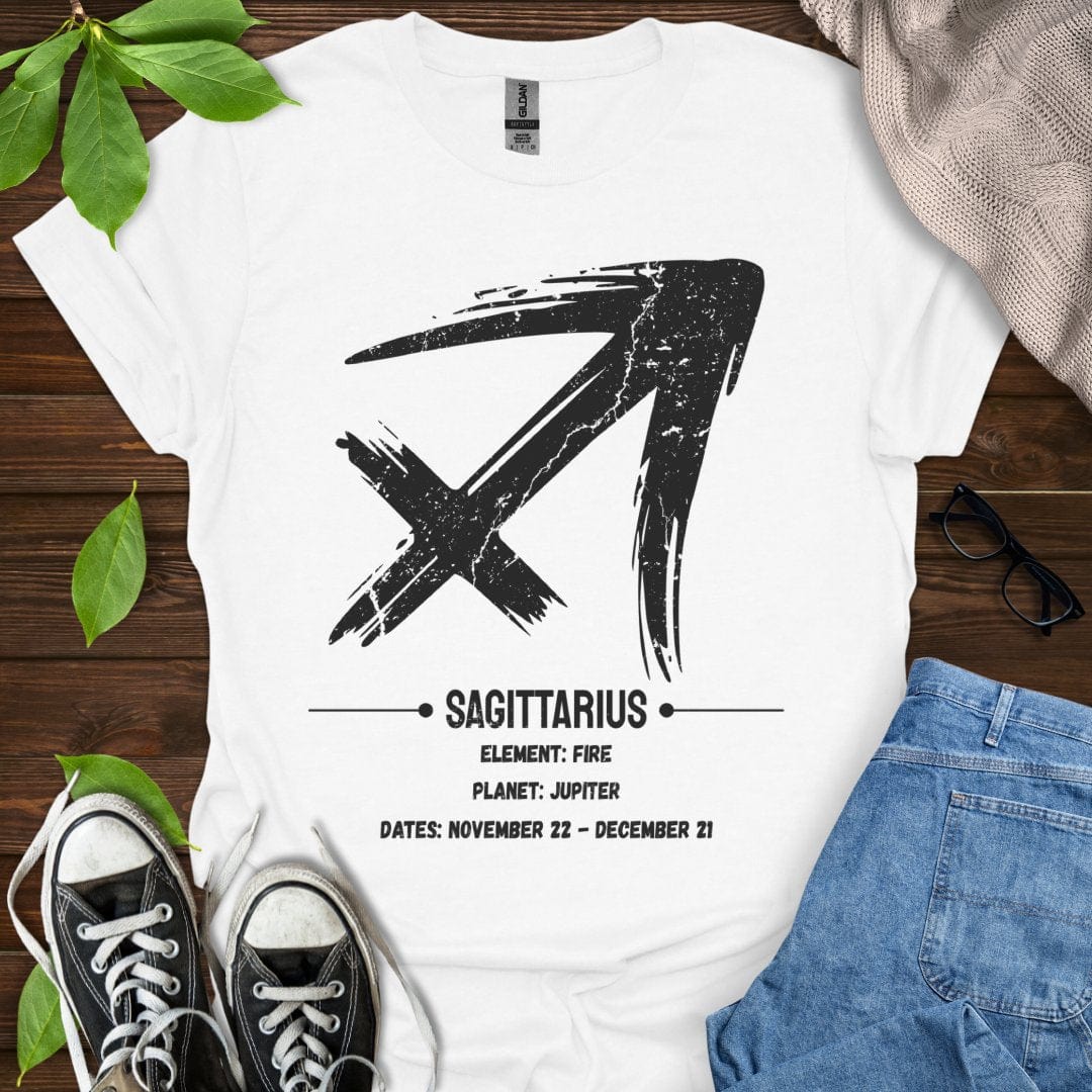 Printify T-Shirt Sagittarius Glyph