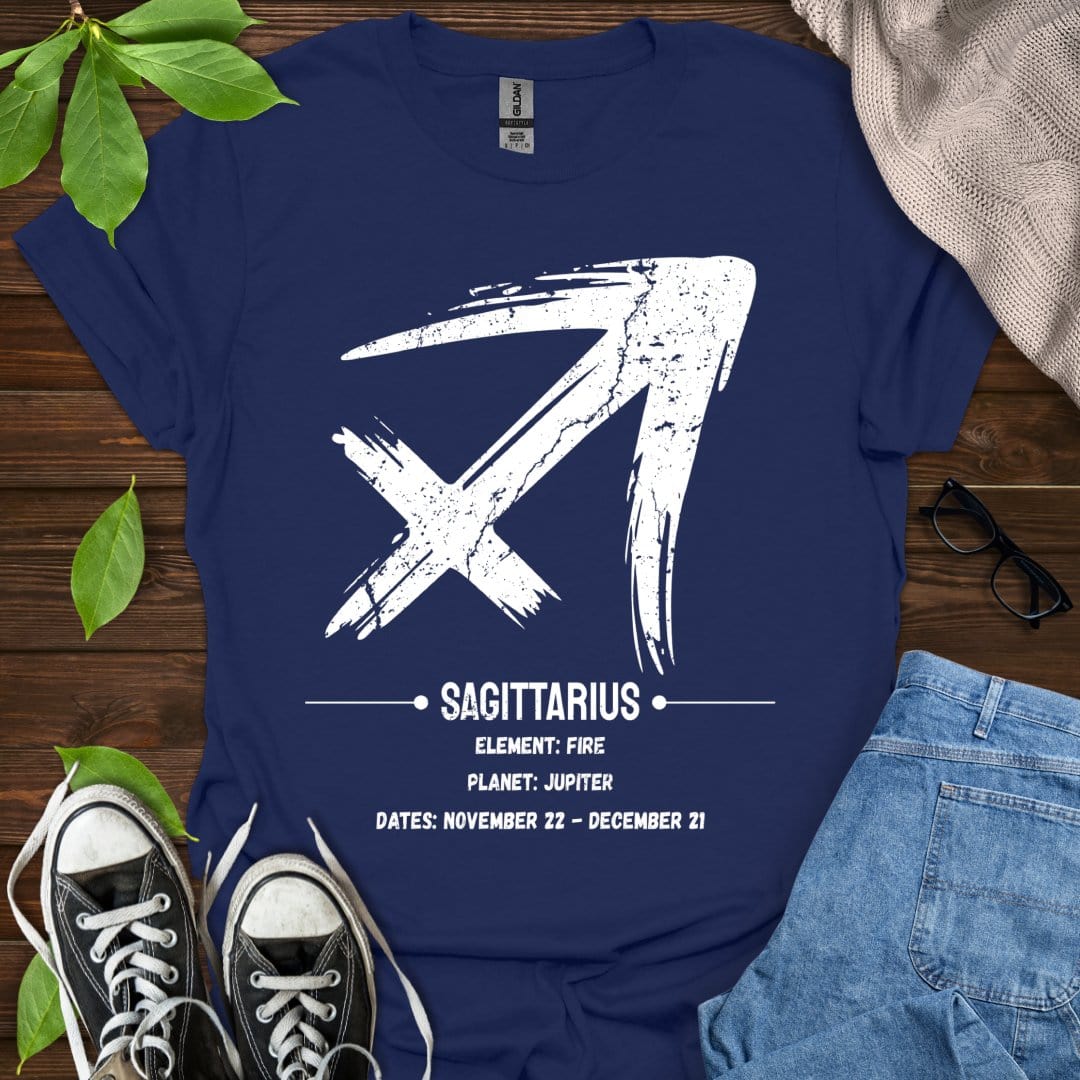 Printify T-Shirt Sagittarius Glyph