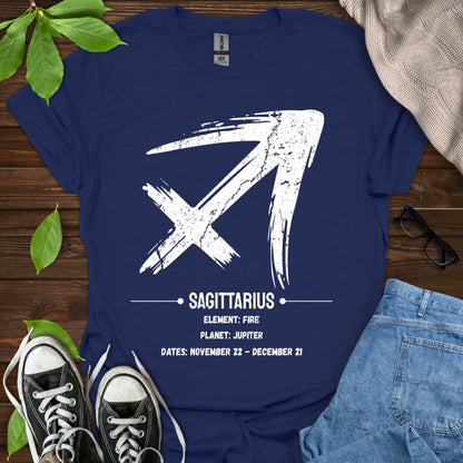 Printify T-Shirt Sagittarius Glyph