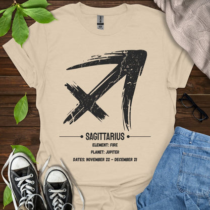 Printify T-Shirt Sagittarius Glyph