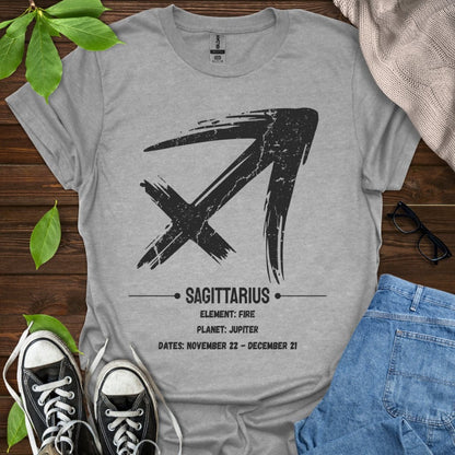 Printify T-Shirt Sagittarius Glyph