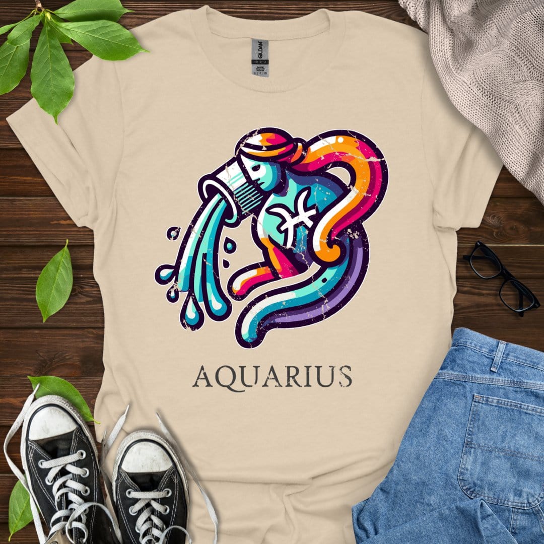 Printify T-Shirt Sand / S Aquarius (Simple)