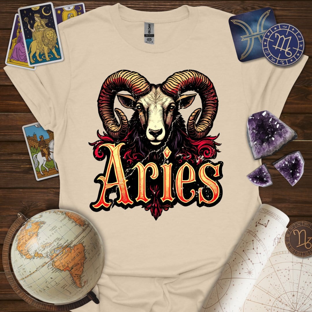 Printify T-Shirt Sand / S Aries Legacy T-Shirt