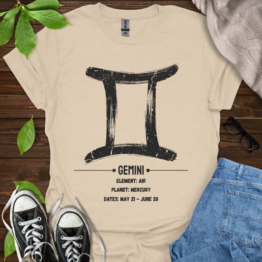 Printify T-Shirt Sand / S Gemini Glyph