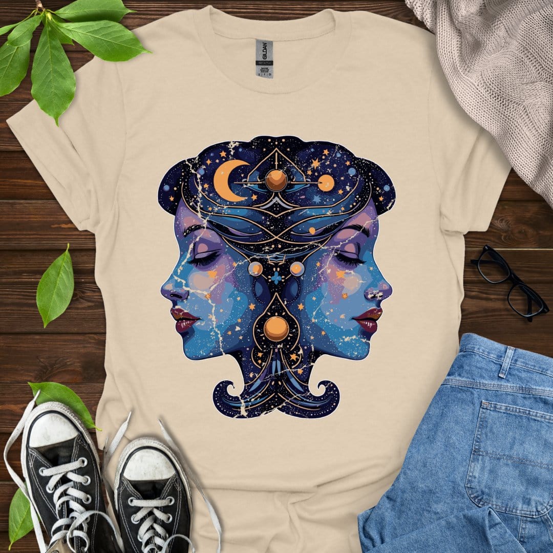 Printify T-Shirt Sand / S Gemini - Graphic
