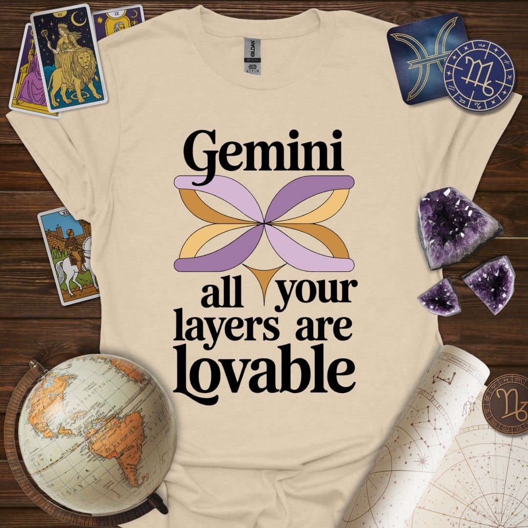 Printify T-Shirt Sand / S Gemini Lovable T-Shirt