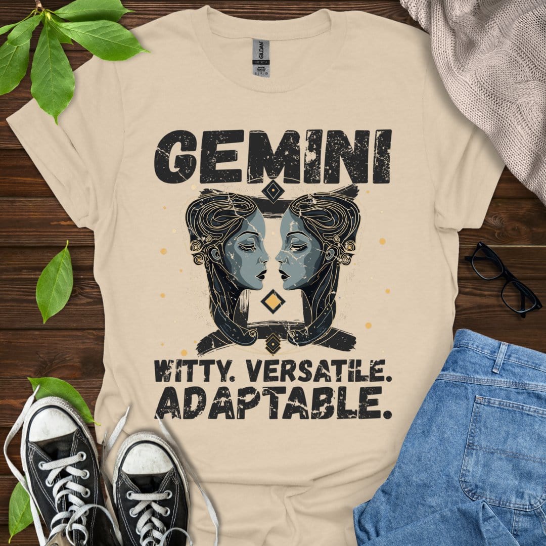 Printify T-Shirt Sand / S Gemini - Witty. Versatile. Adaptable.