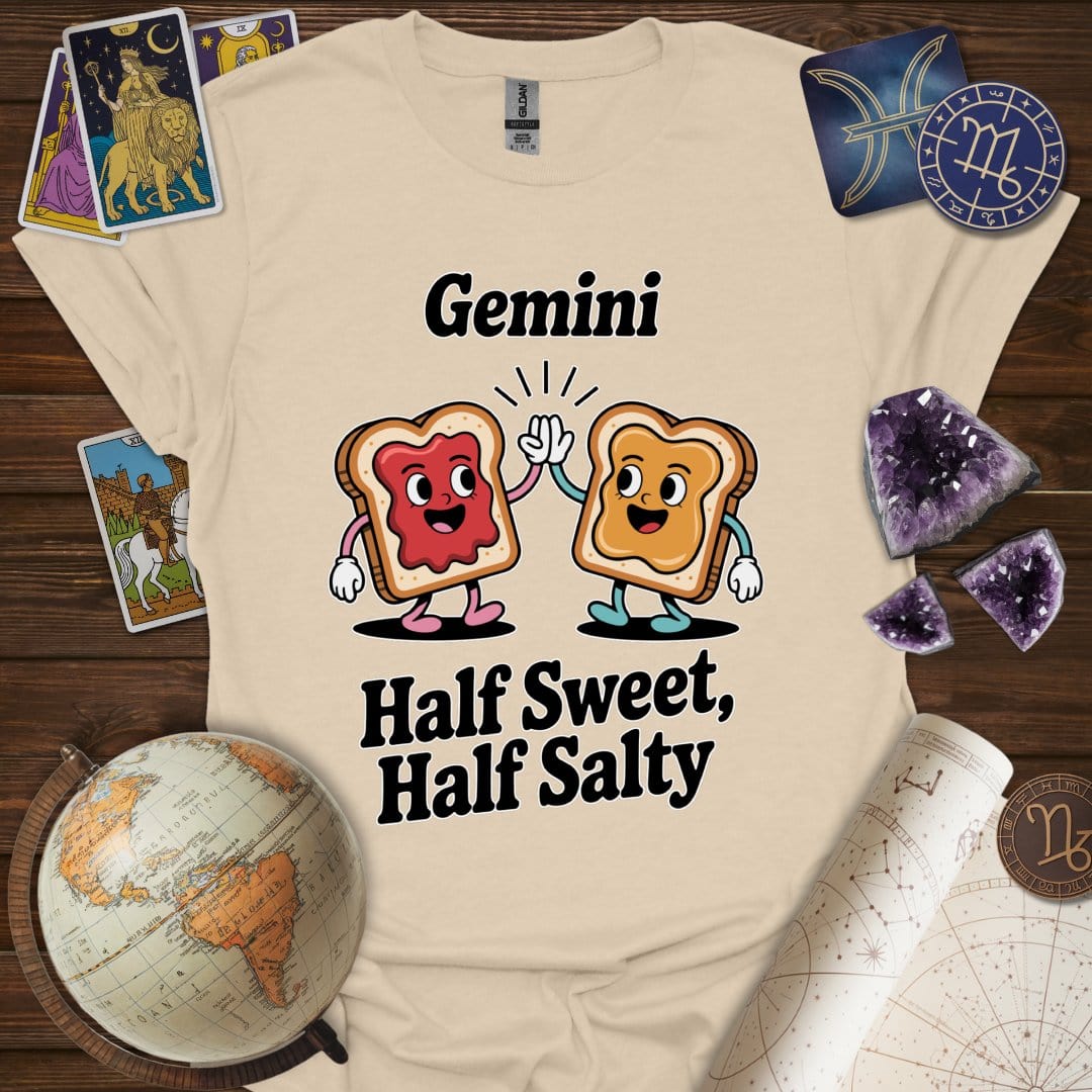 Printify T-Shirt Sand / S Gemini Zodiac Bread T-Shirt