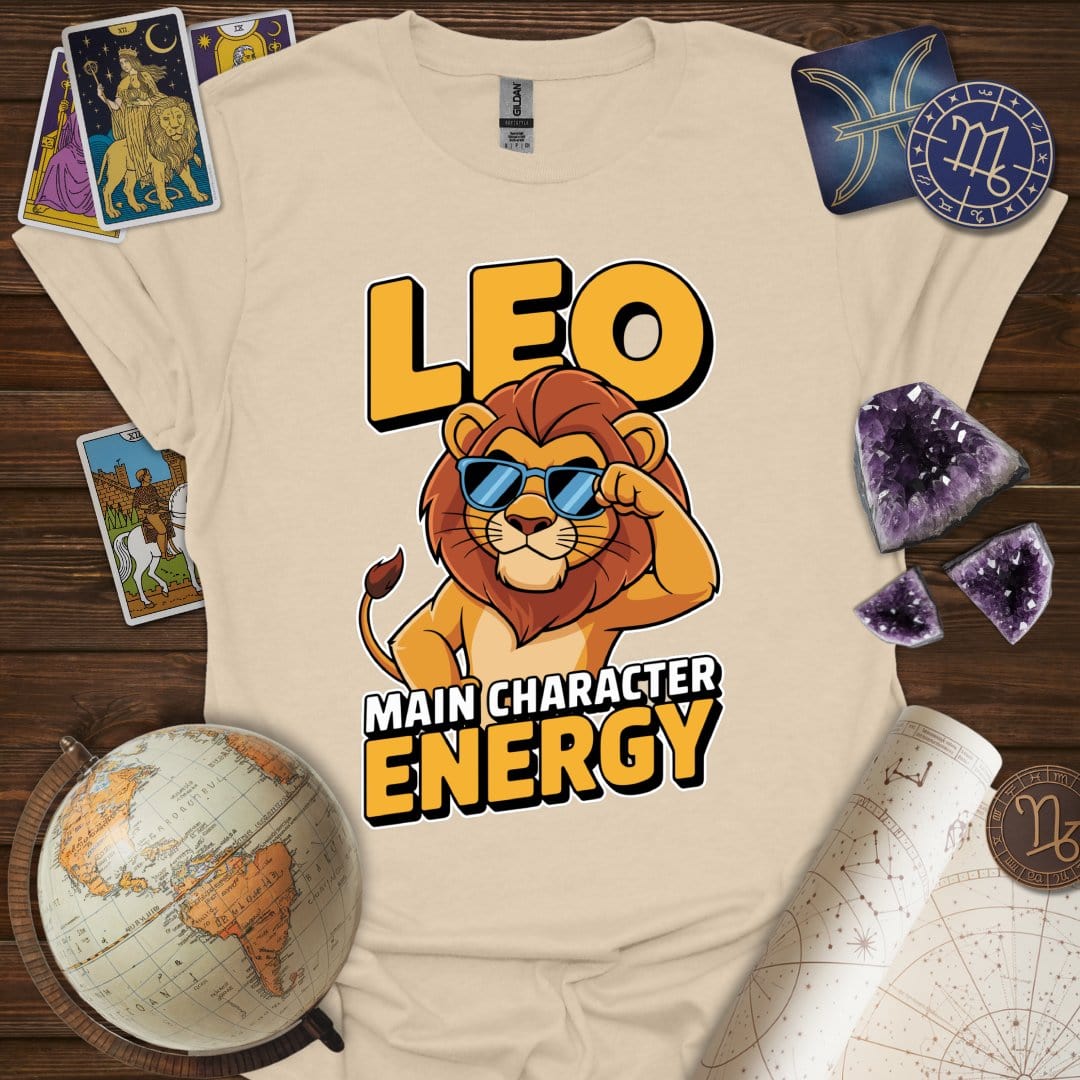 Printify T-Shirt Sand / S Leo - Main Character Energy T-Shirt