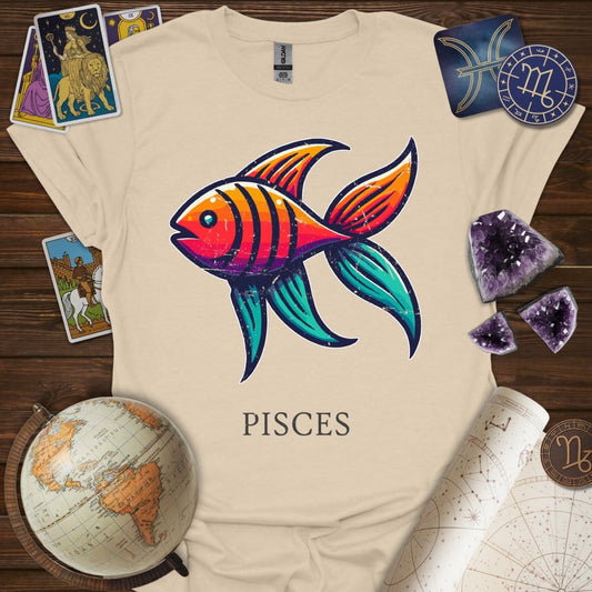 Printify T-Shirt Sand / S Pisces Icon T-Shirt