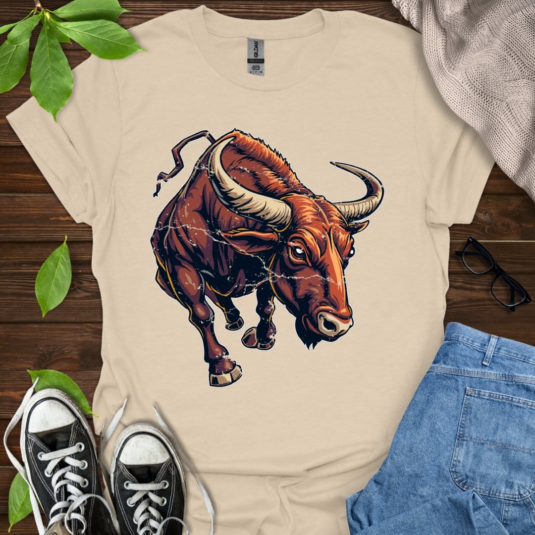 Printify T-Shirt Sand / S Taurus - Graphic