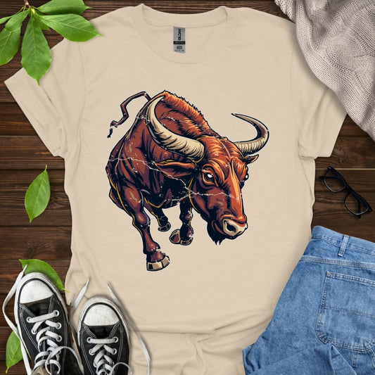 Printify T-Shirt Sand / S Taurus - Graphic