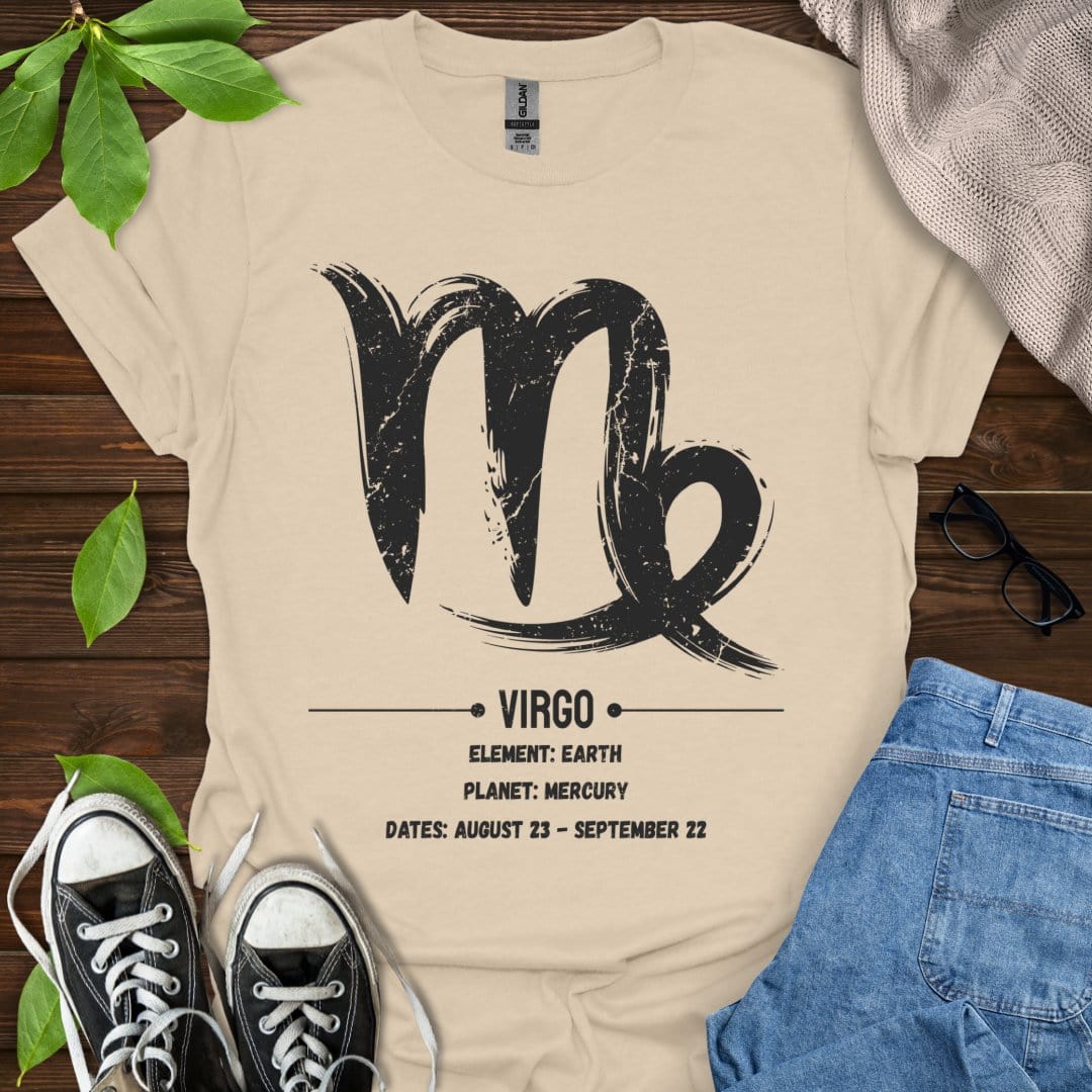 Printify T-Shirt Sand / S Virgo Glyph