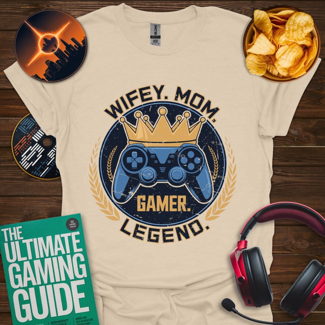 Printify T-Shirt Sand / S Wifey. Mom. Legend.