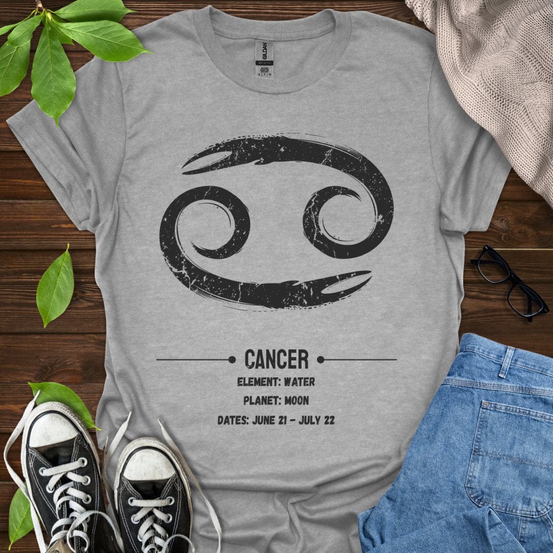 Printify T-Shirt Sport Grey / S Cancer Glyph T-Shirt