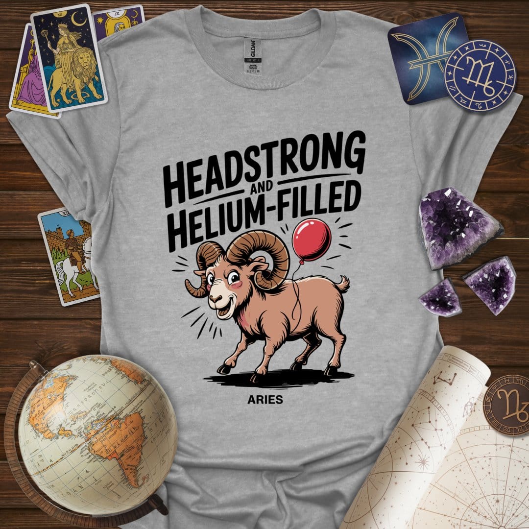 Printify T-Shirt Sport Grey / S Headstrong and Helium Filled T-Shirt