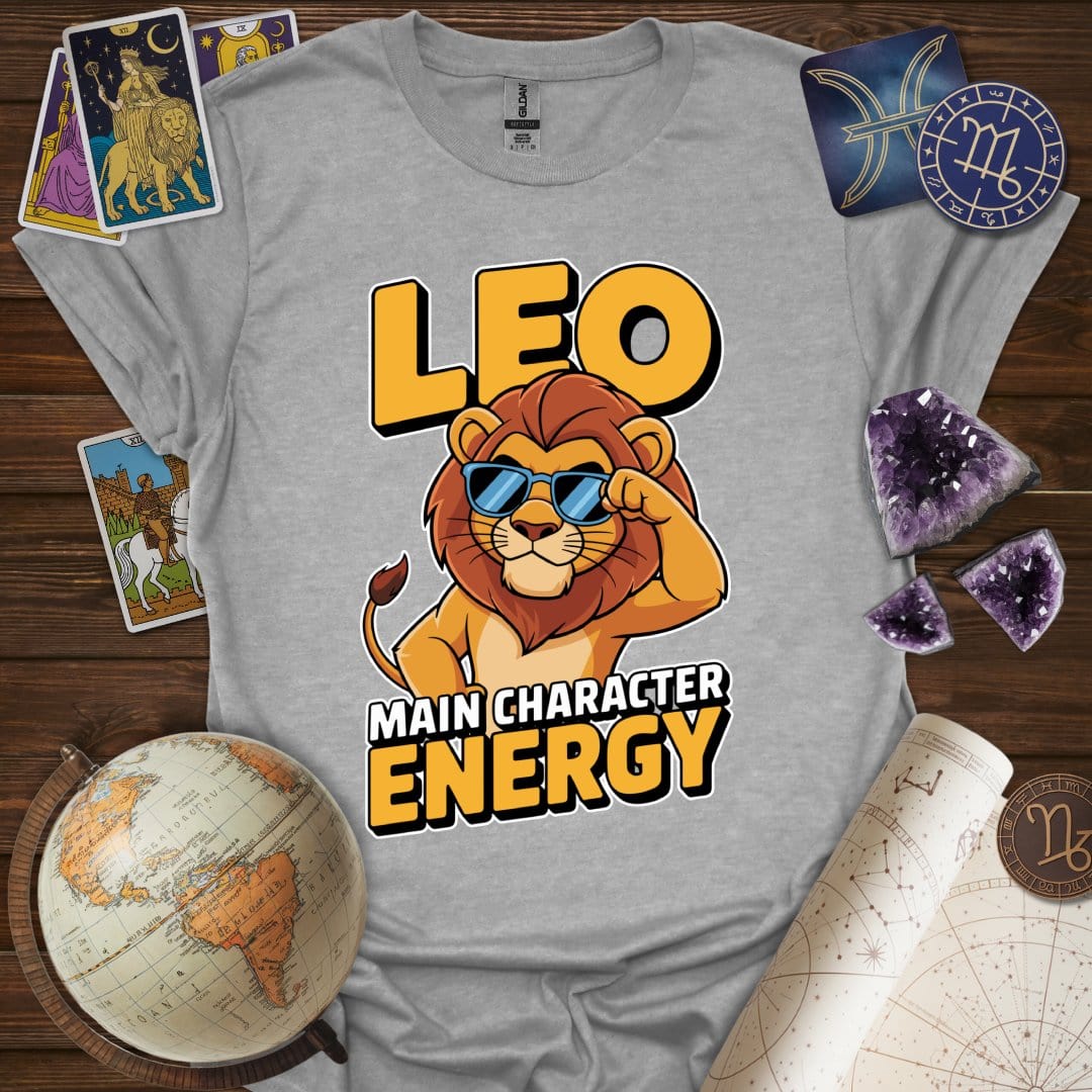 Printify T-Shirt Sport Grey / S Leo - Main Character Energy T-Shirt