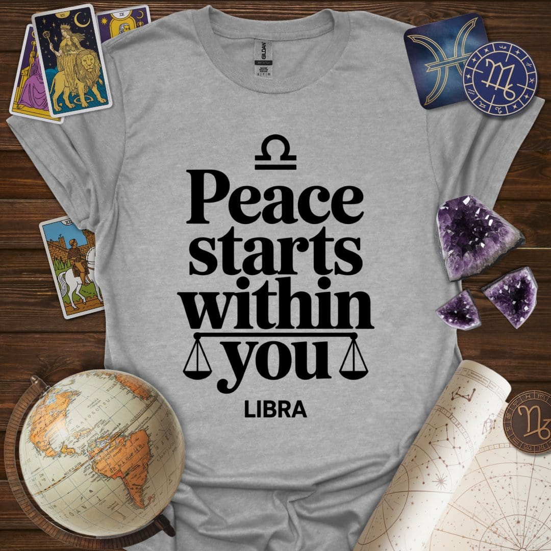 Printify T-Shirt Sport Grey / S Peace Starts Within T-Shirt