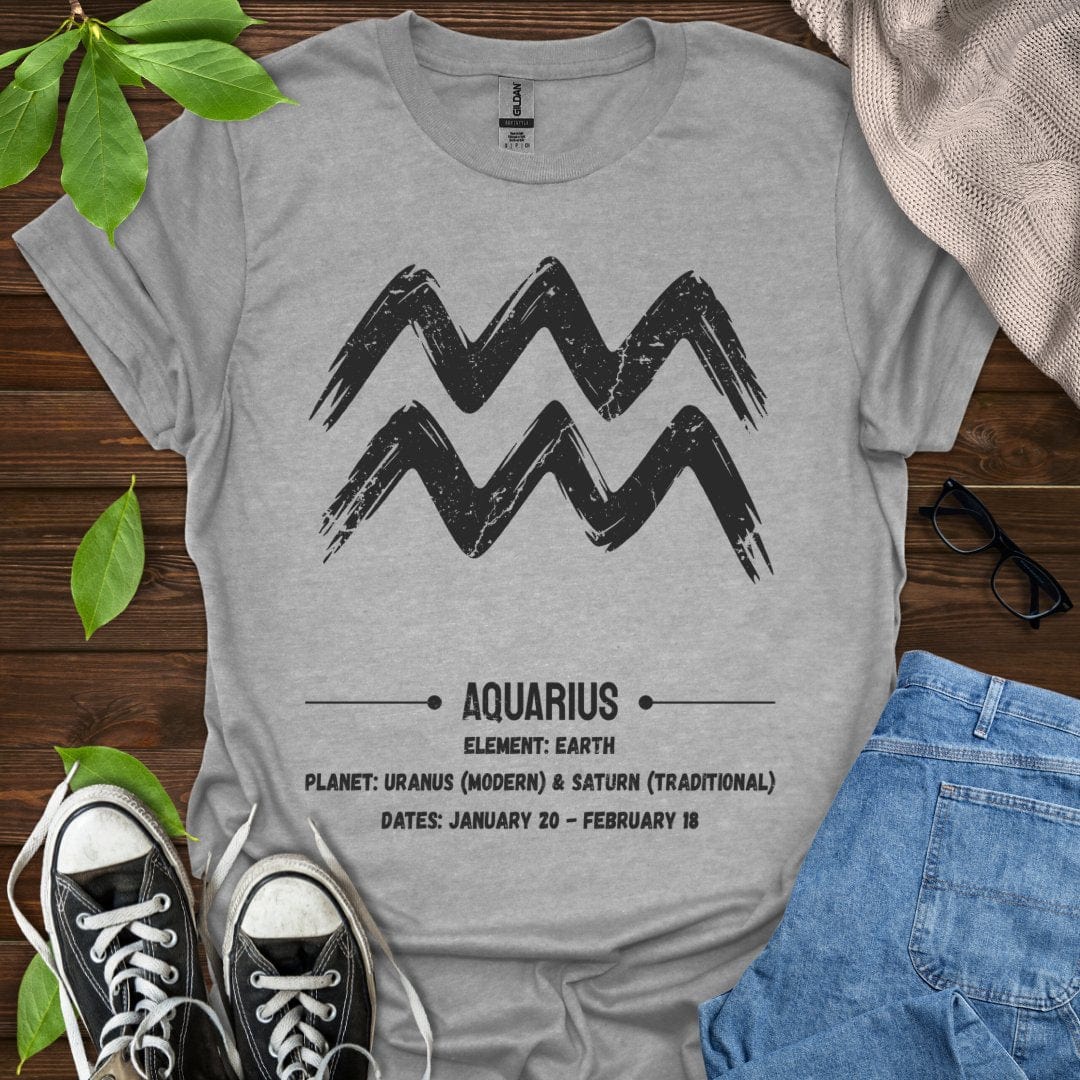 Printify T-Shirt Sport Grey / XS Aquarius Glyph
