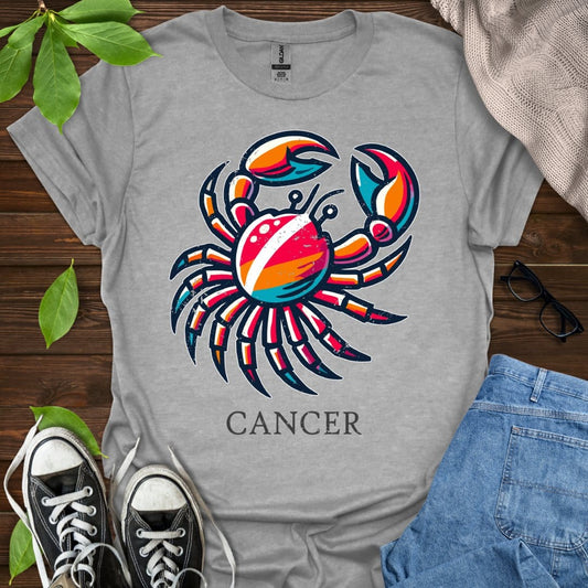 Printify T-Shirt Sport Grey / XS Cancer (Simple)