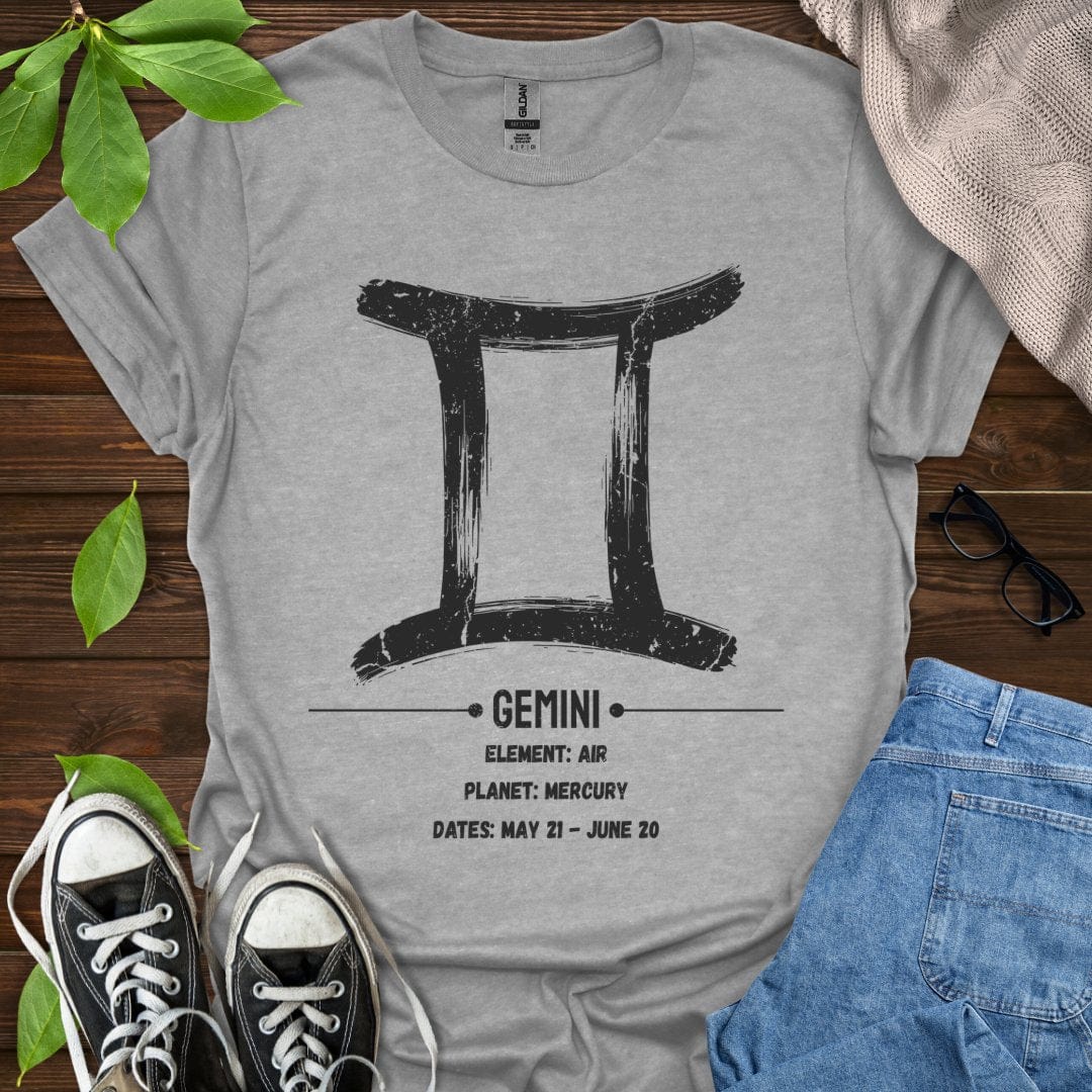 Printify T-Shirt Sport Grey / XS Gemini Glyph