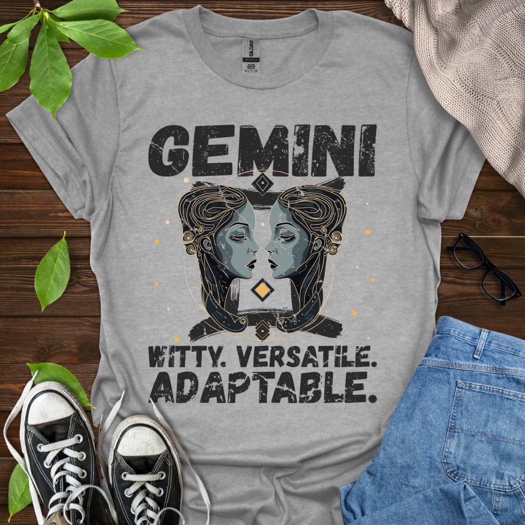 Printify T-Shirt Sport Grey / XS Gemini - Witty. Versatile. Adaptable.